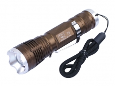 Smiling Shark SS-E8 Adjustable Focus CREE XM-L T6 Zoom LED Flashlight-Bronze